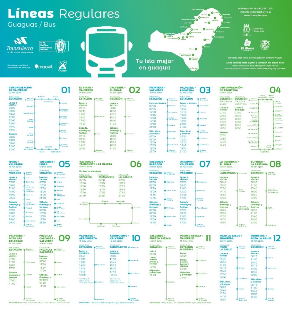 Cambios en los horarios del servicio regular - TransHierro